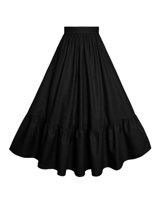 MTO - Rosita Skirt Raven Black Cotton