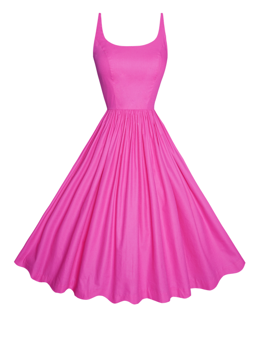 MTO - Penelope Dress Barbie Doll Pink Cotton