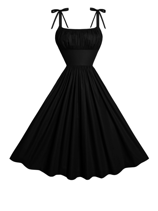 MTO - Kelly Dress in Raven Black Cotton