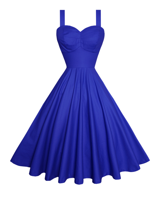 MTO - Catalina Dress Cobalt Blue Cotton