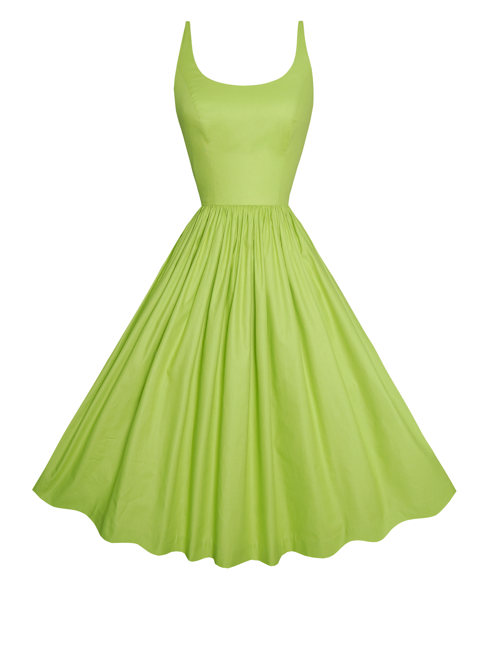 MTO - Penelope Dress Apple Green Cotton