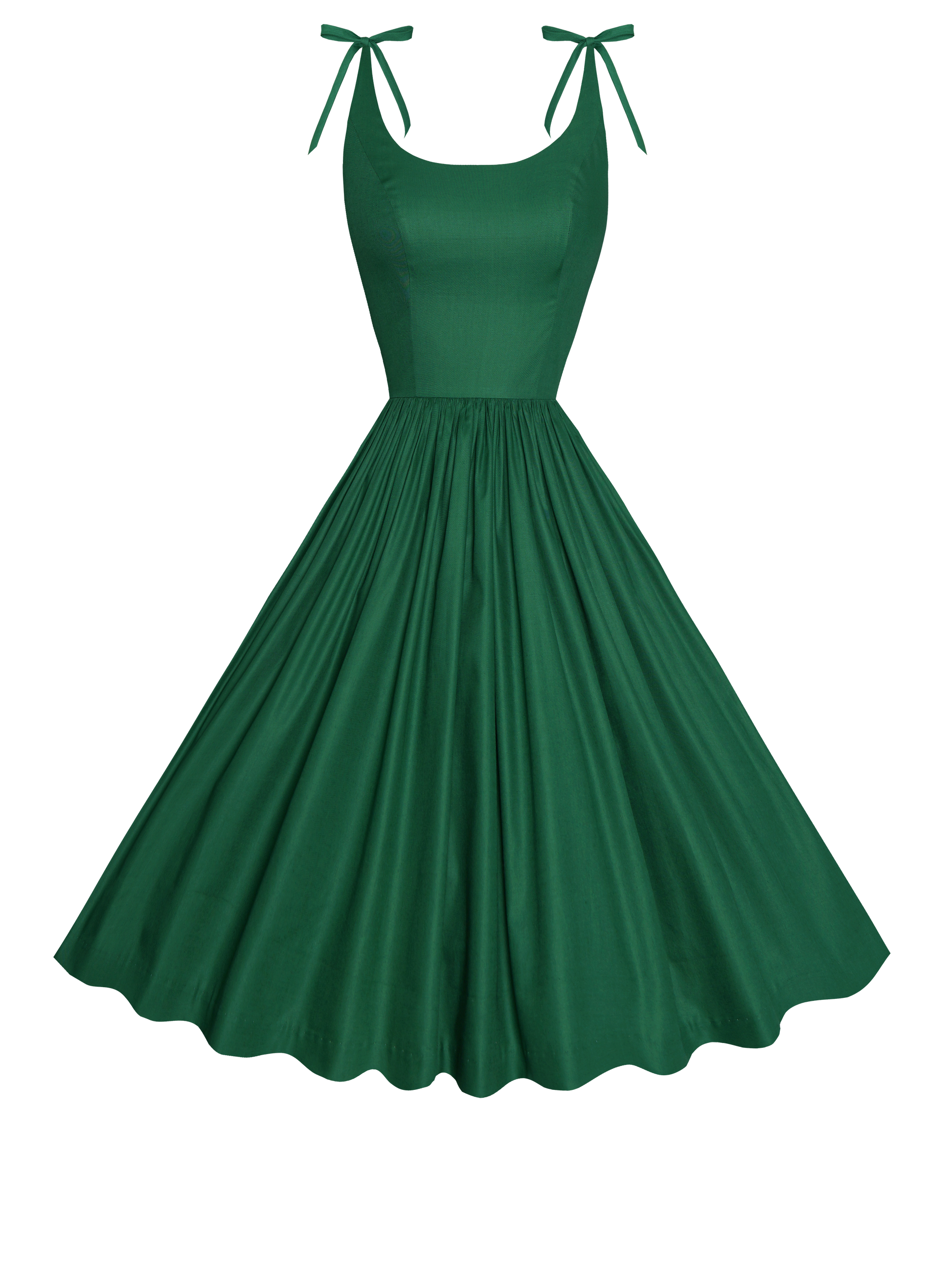 MTO - Birdie Dress Pine Green Cotton