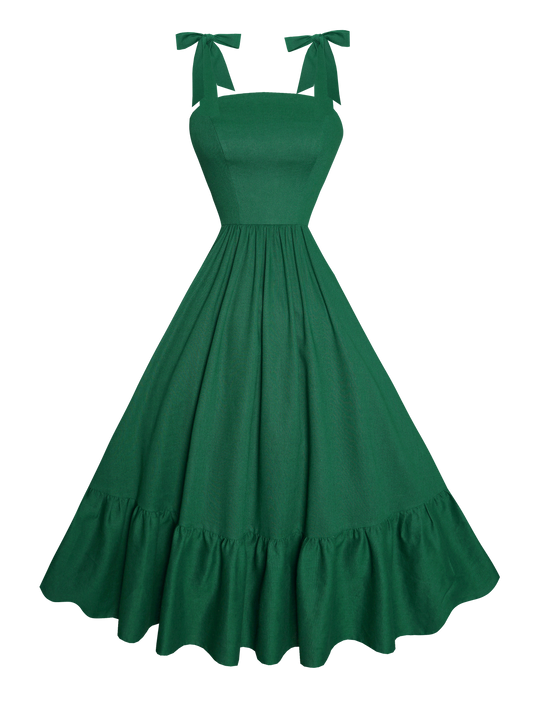 MTO - Chelsea Dress Forest Green Linen