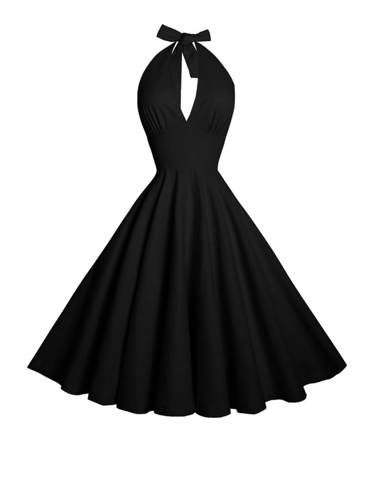 MTO - Mansfield Dress Midnight Black Linen