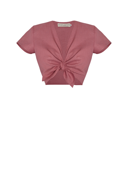 MTO - Joan Top in Antique Rose Linen