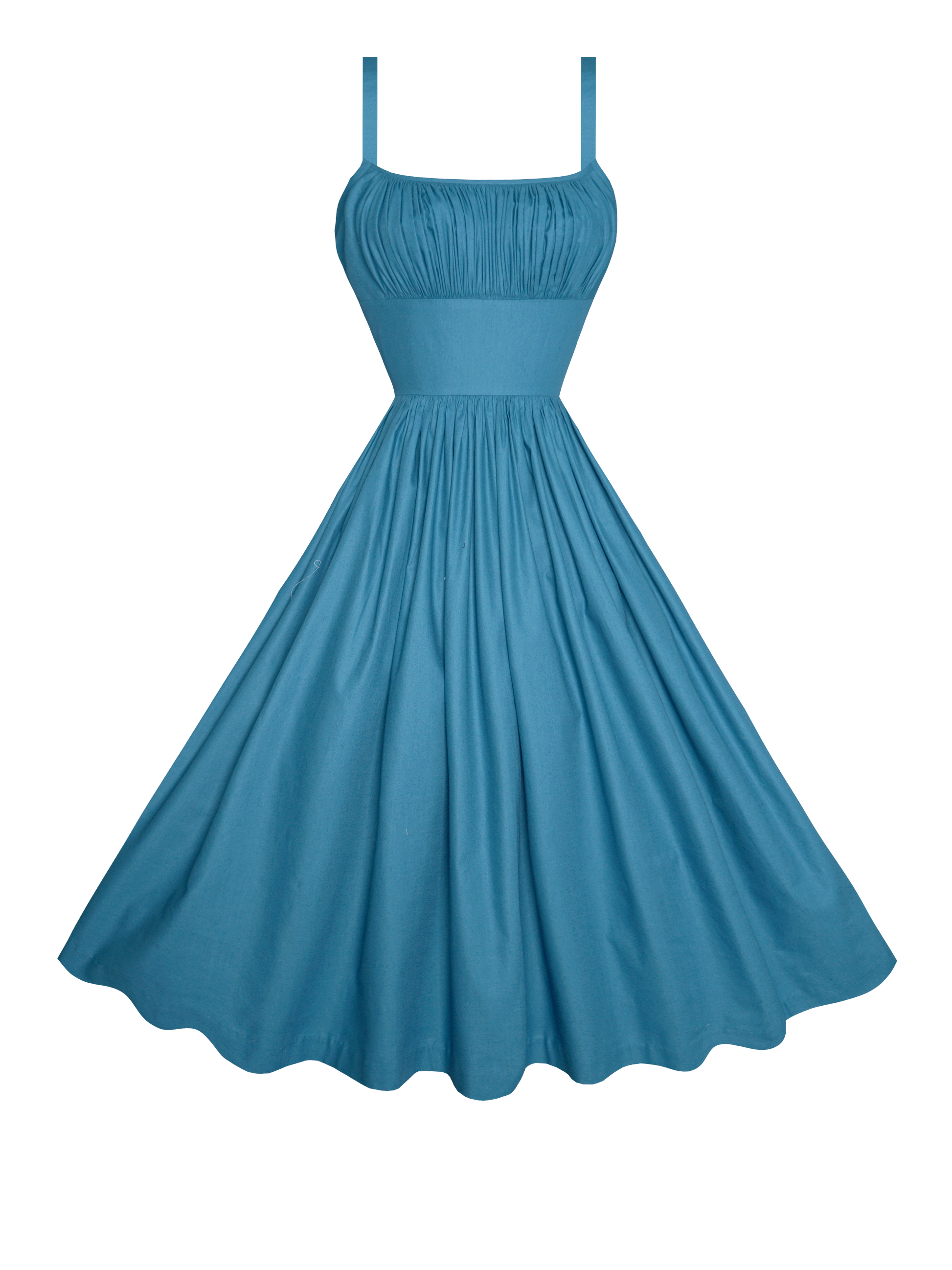 MTO - Grace Dress in Air Force Blue Cotton