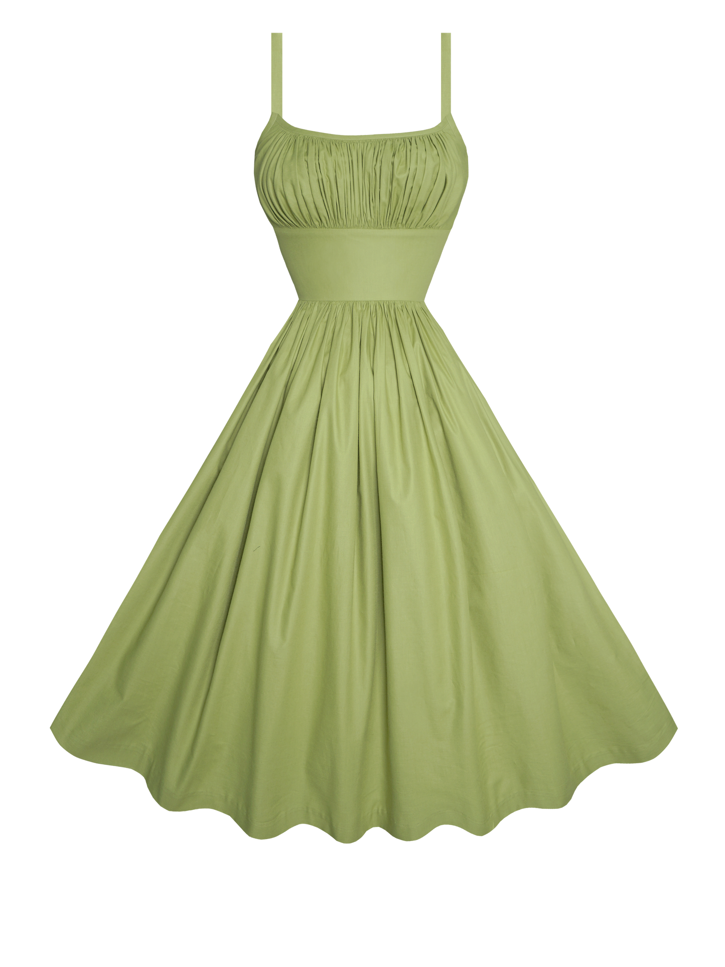 MTO - Grace Dress Matcha Green Cotton