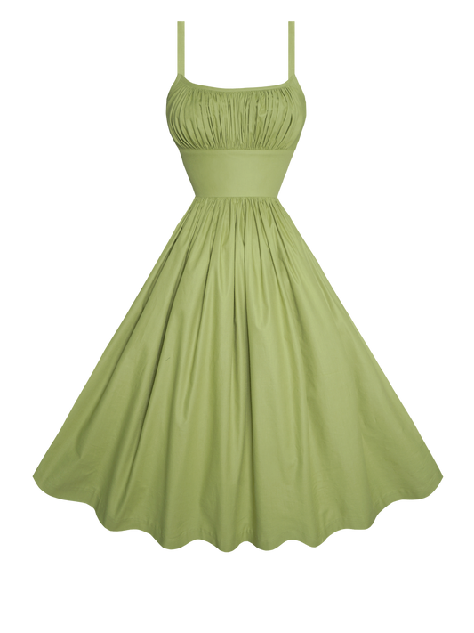 MTO - Grace Dress Matcha Green Cotton