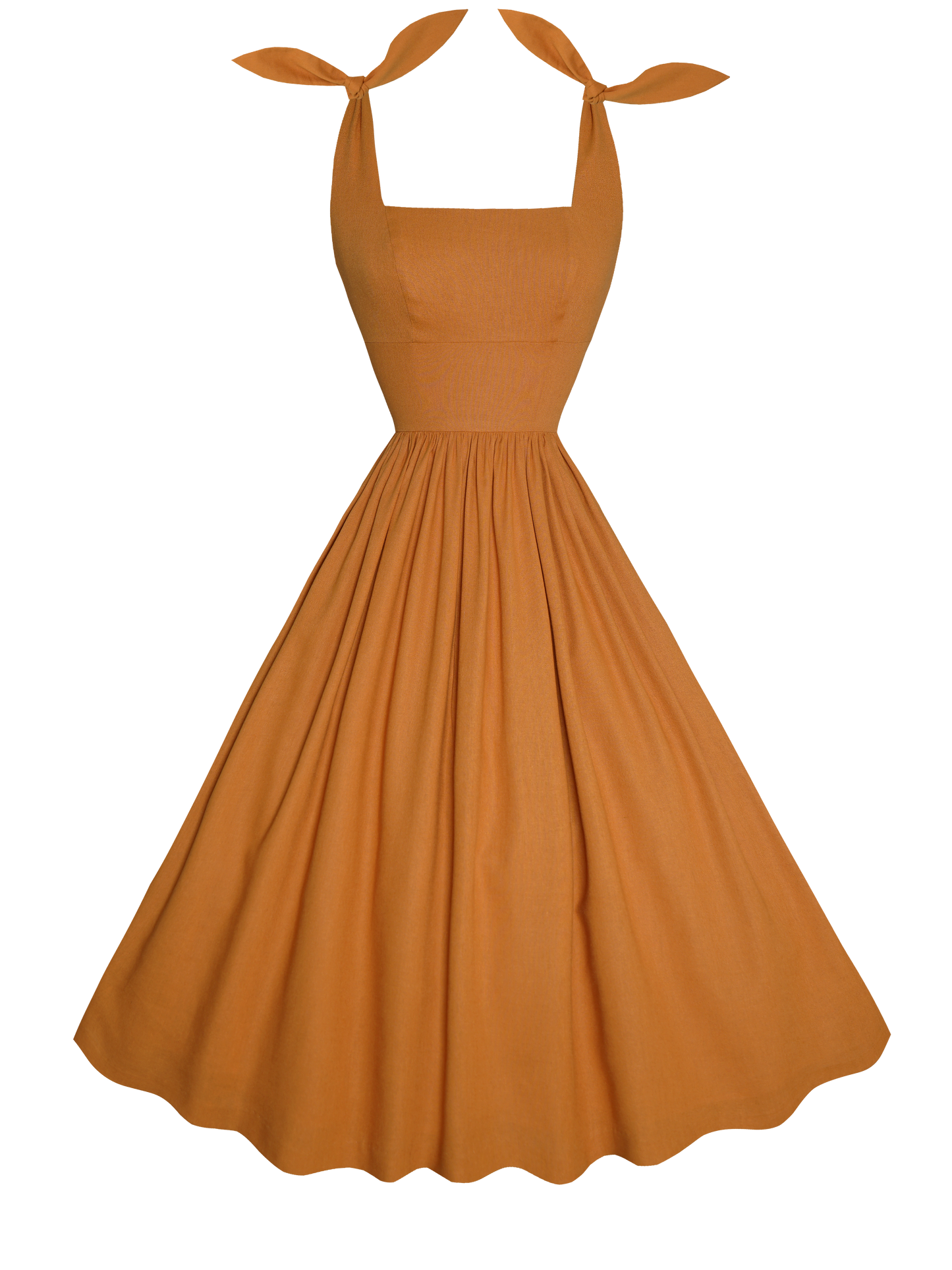 MTO - Gilda Dress Cinnamon Brown Linen