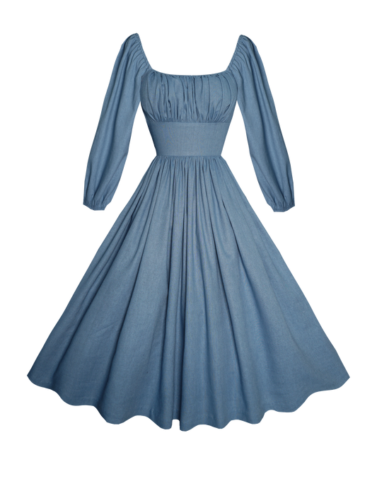 MTO - Sydney Dress in Carolina Blue Linen