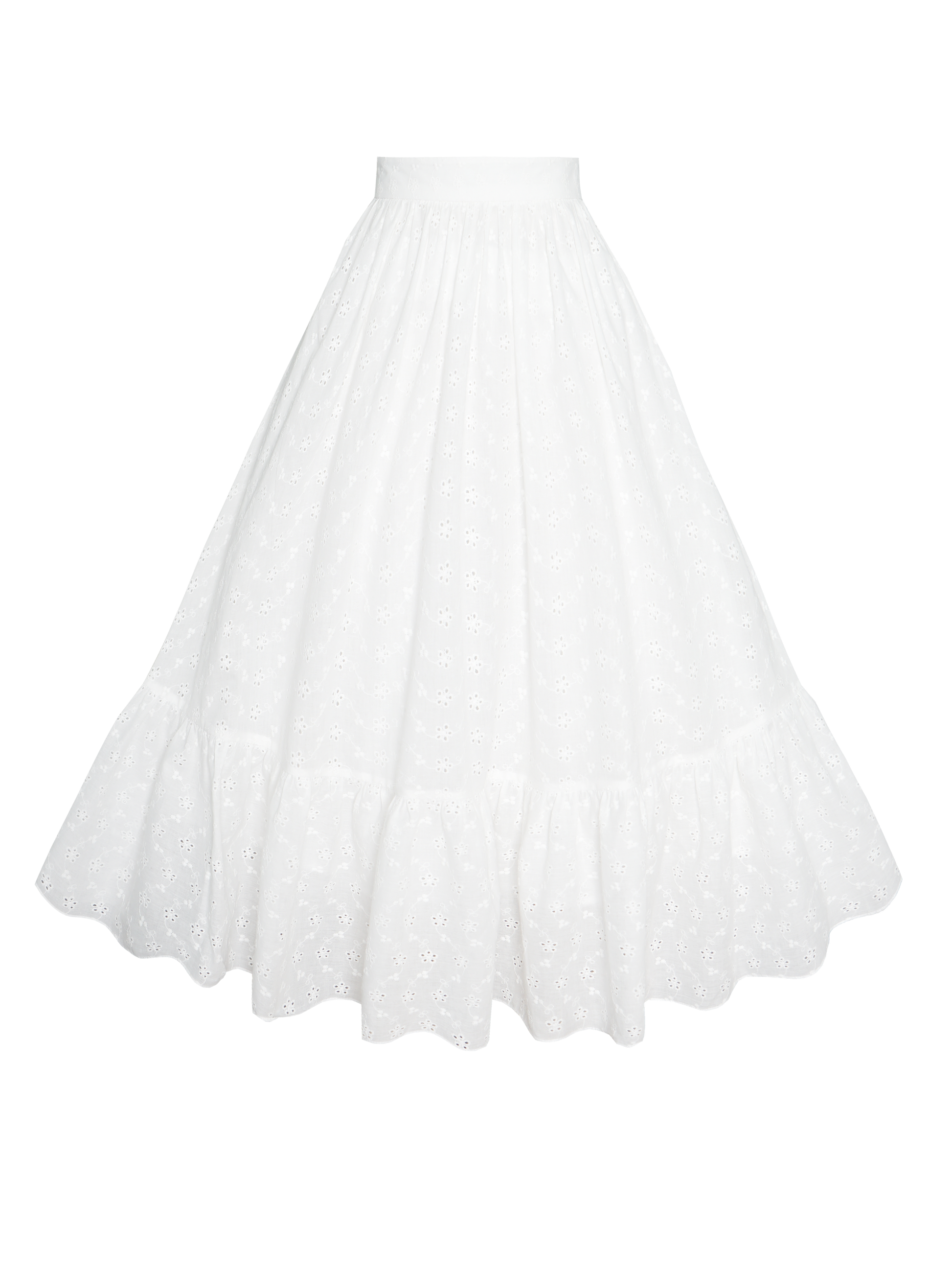 MTO - Rosita Skirt "Forget Me Not" White Eyelet