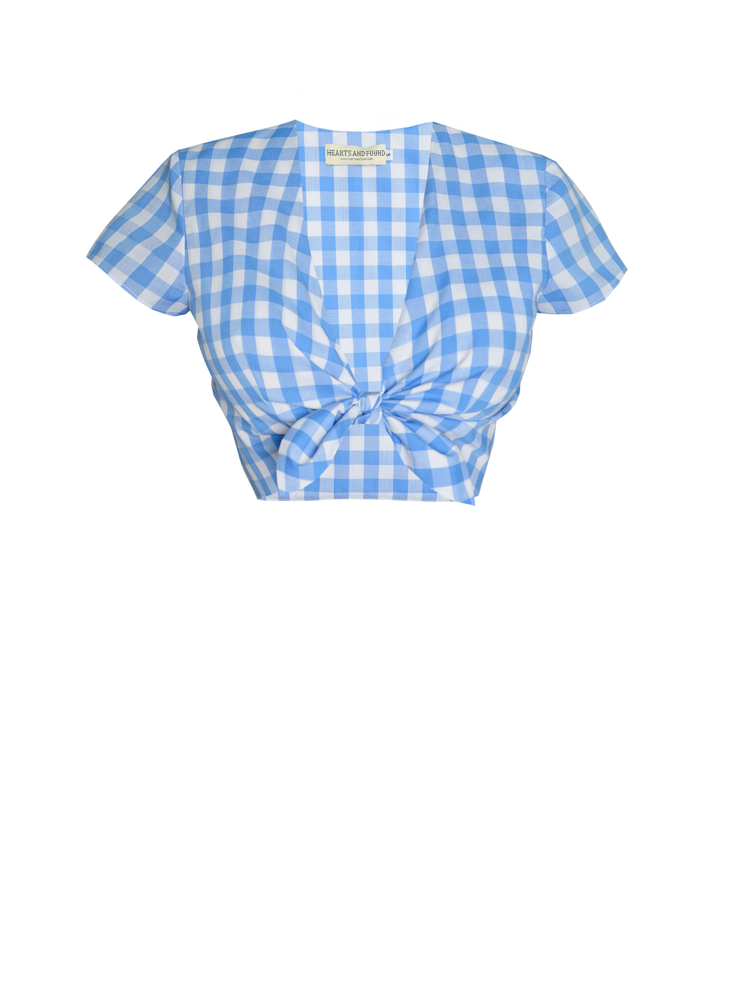 MTO - Joan Top Light Blue Gingham - Large Checks