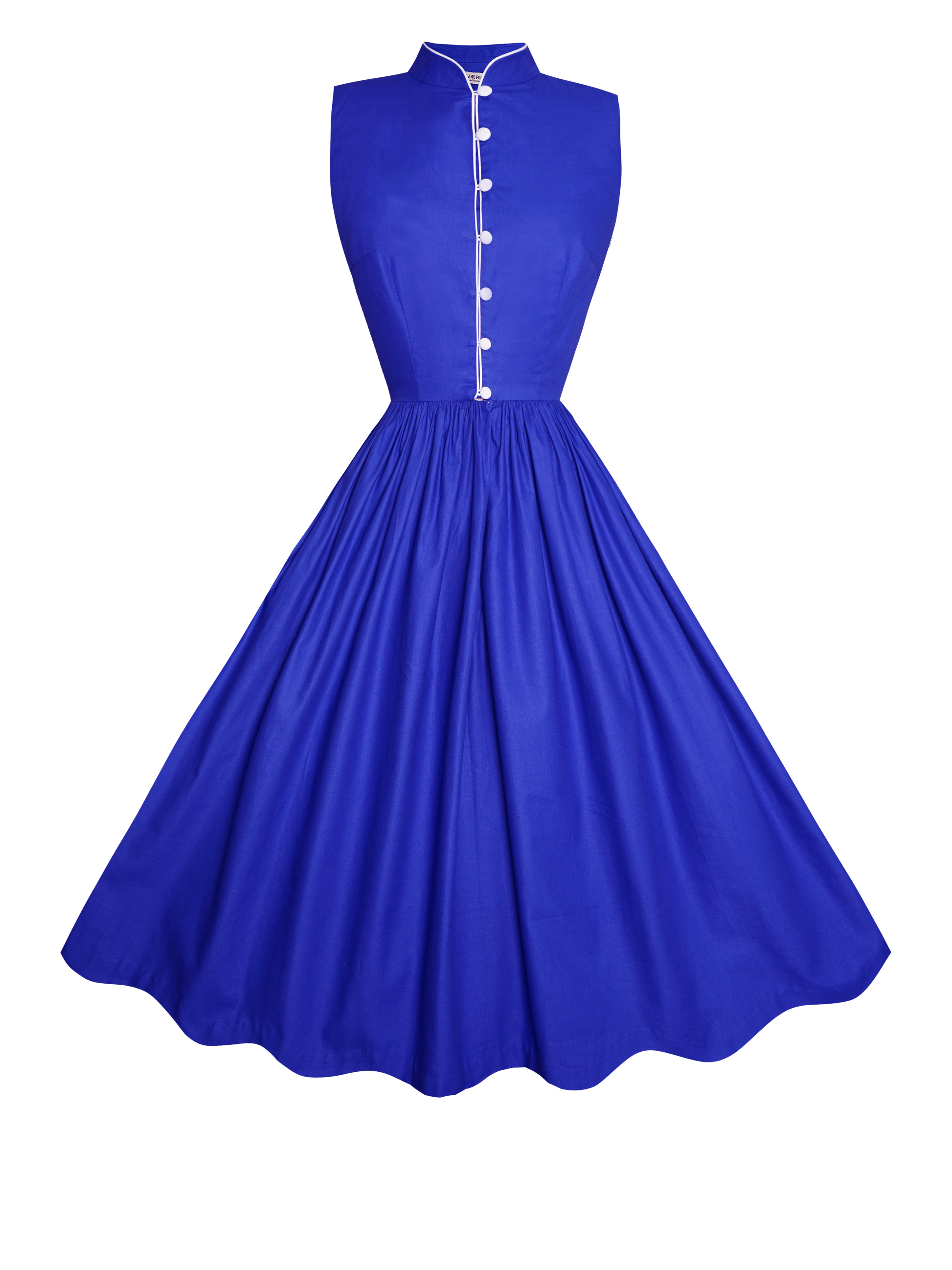 MTO - Quinn Dress Cobalt Blue Cotton