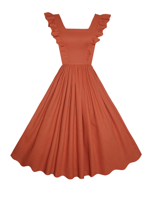 MTO - Lorraine Dress in Redwood Linen