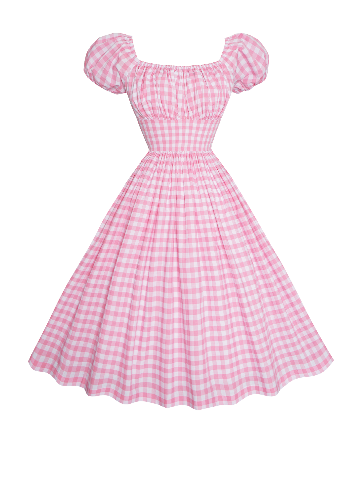 MTO - Loretta Dress Light Pink Gingham - Large Checks