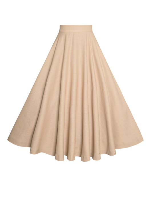 MTO - Lindy Skirt in Sand Dollar Linen