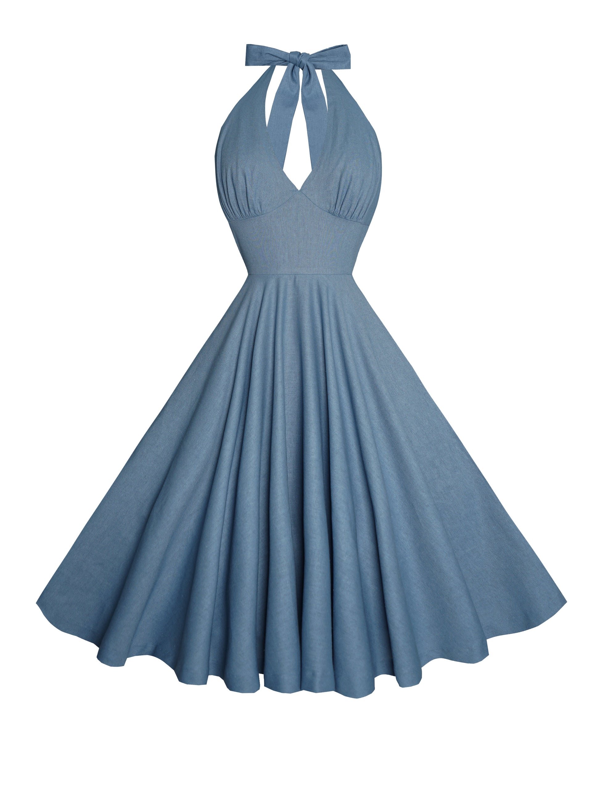 MTO - Mansfield Dress Carolina Blue Linen