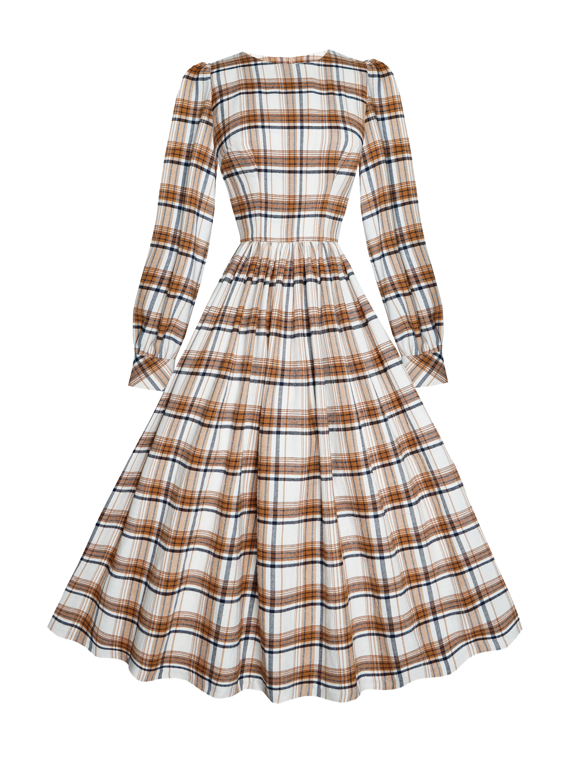 MTO - Agnes Dress in "Khaki Plaid"