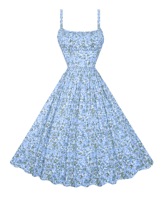 MTO - Grace Dress "Beeloved Blooms" Blue