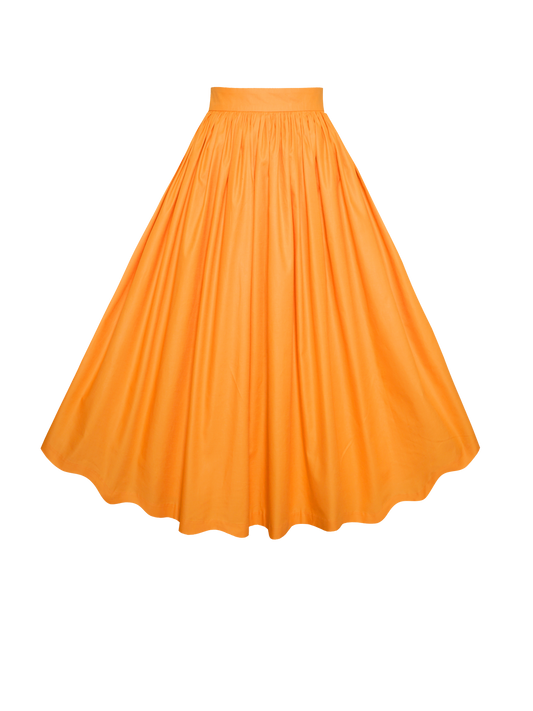 MTO - Lola Skirt Pumpkin Orange Cotton