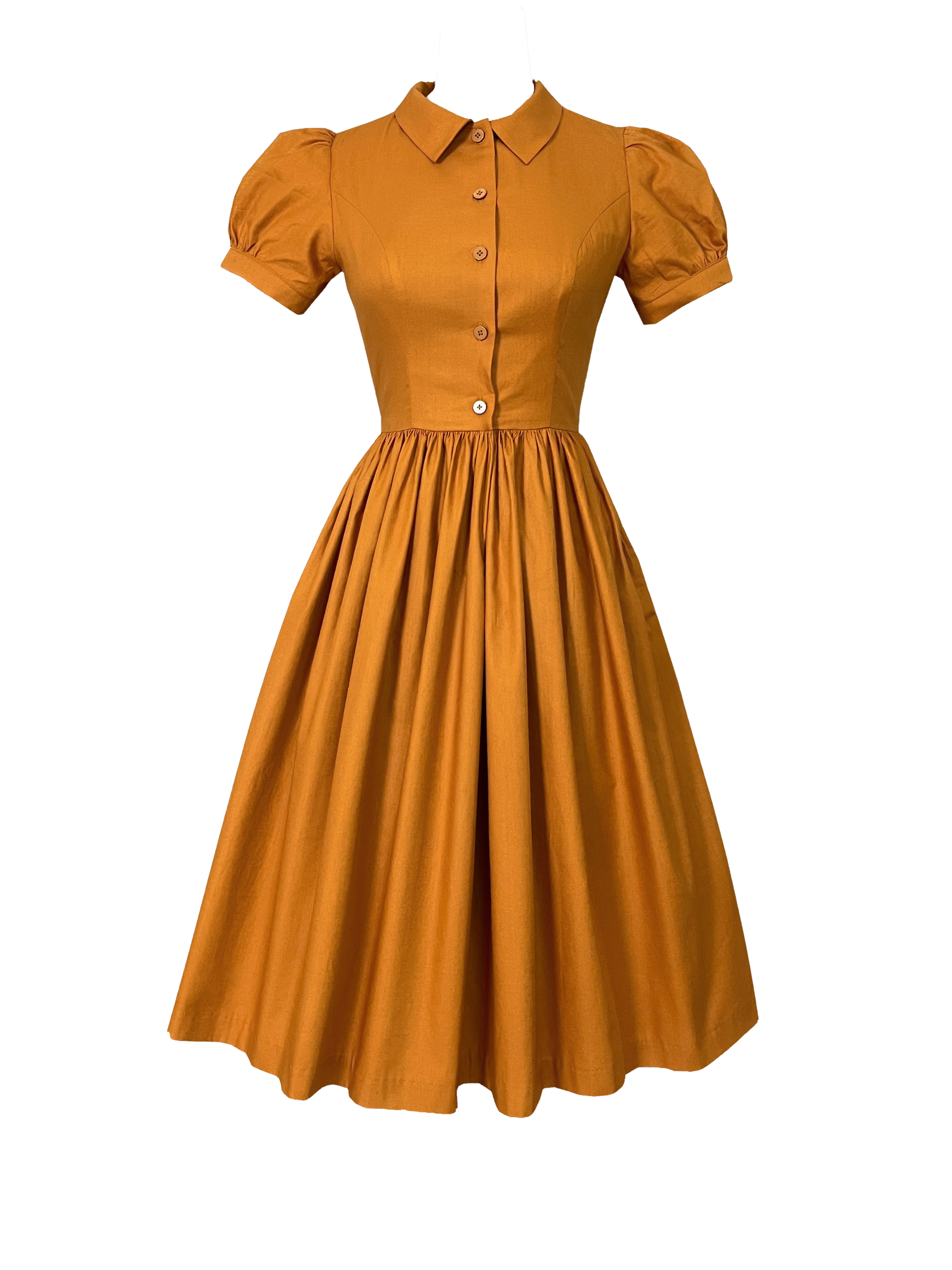 MTO - Judy Dress Terra Cotta Brown Cotton
