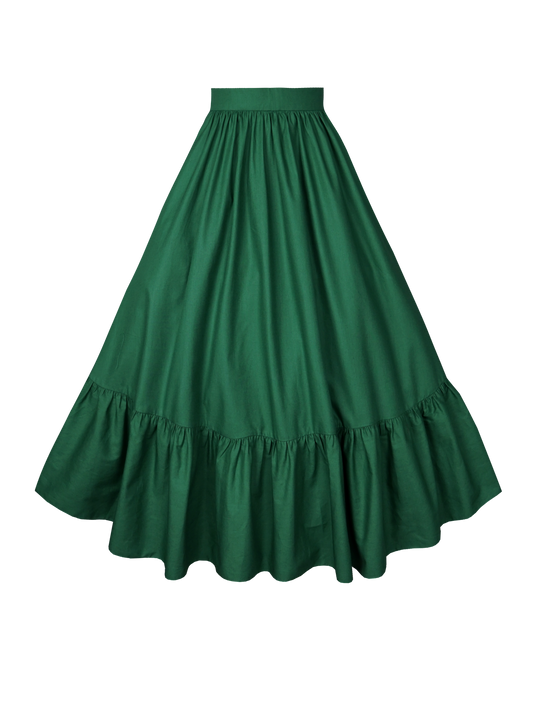 MTO - Rosita Skirt Pine Green Cotton