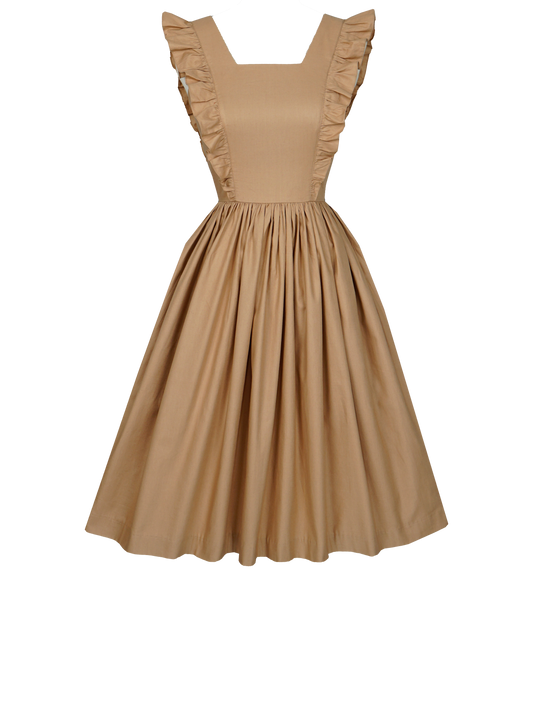MTO - Lorraine Dress Camel Beige Cotton