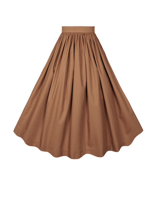 MTO - Lola Skirt in Chocolate Brown Cotton