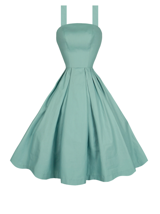 MTO - Lana Dress Jade Green Cotton