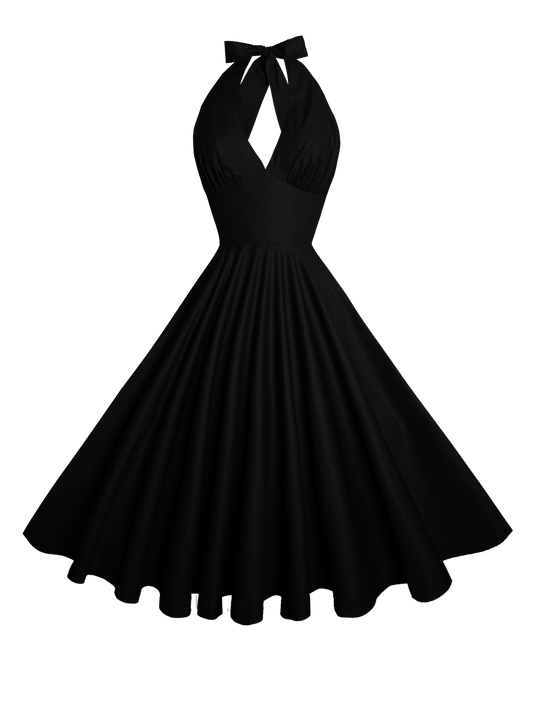 MTO - Mansfield Dress Raven Black Cotton