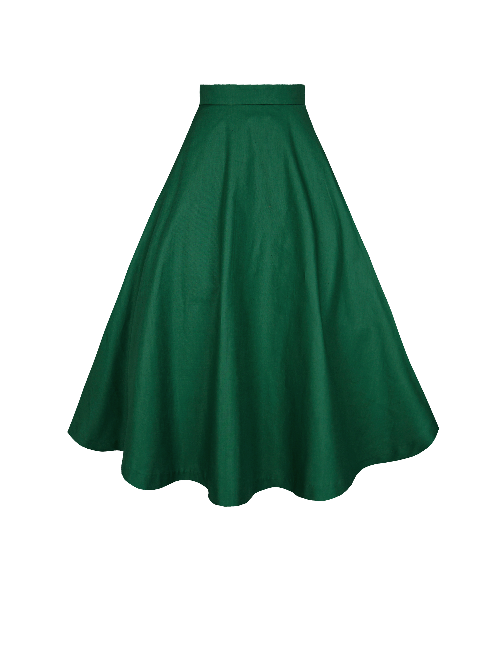 MTO - Lilian Skirt Pine Green Cotton