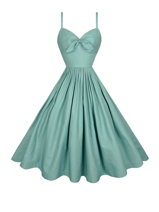 MTO - Josie Dress Jade Green Cotton
