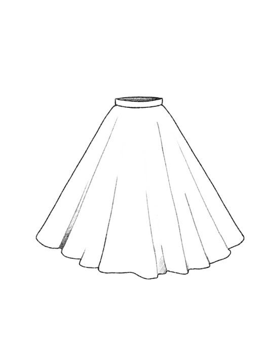 RTS - S - Lindy Skirt Dark Purple Wool