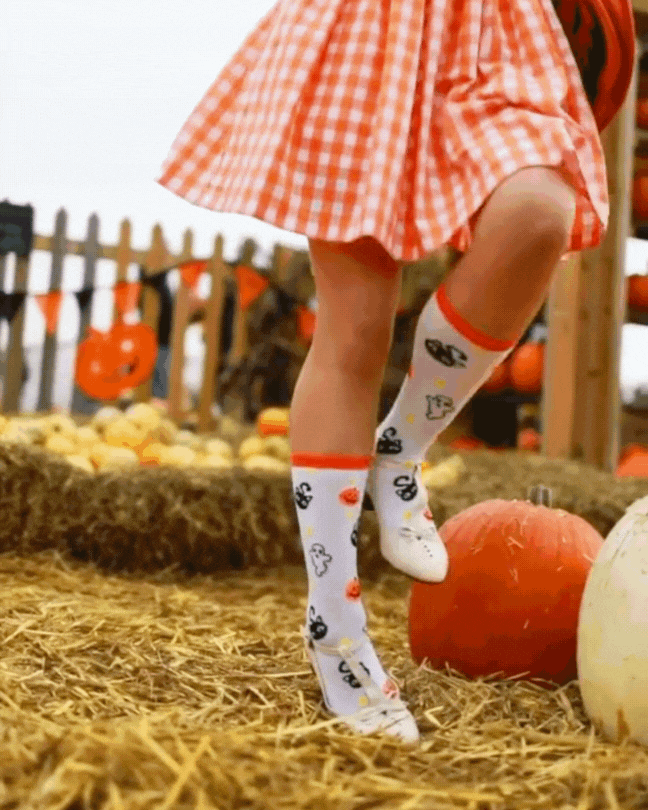 MTO - Loretta Dress Orange Gingham - Large Checks - Above Knee Length
