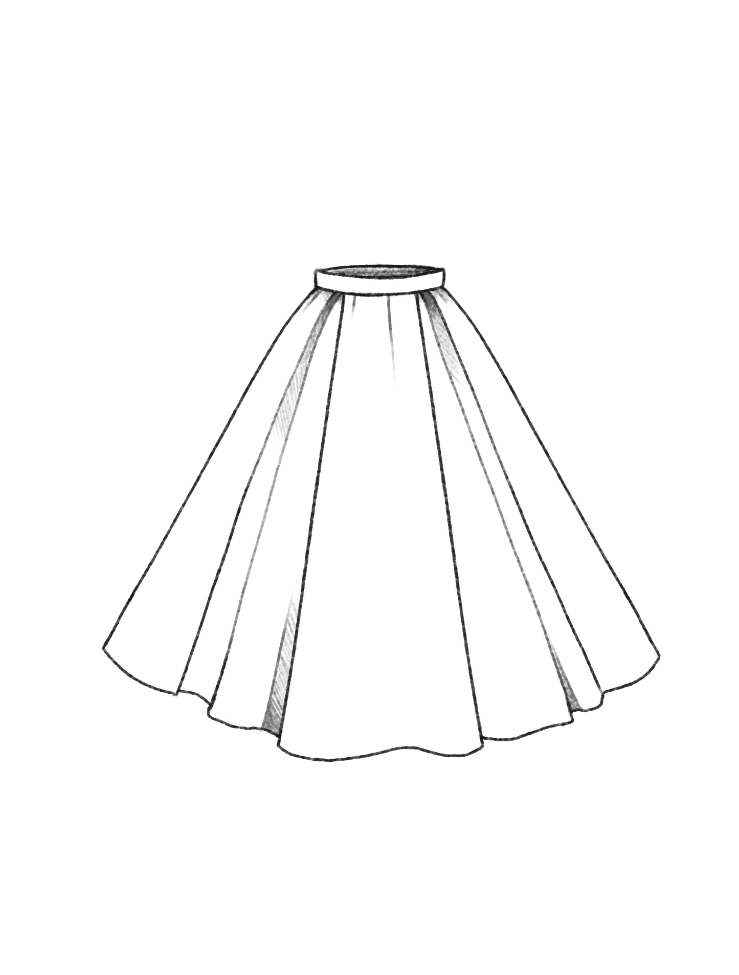 Front Pleated Skirt