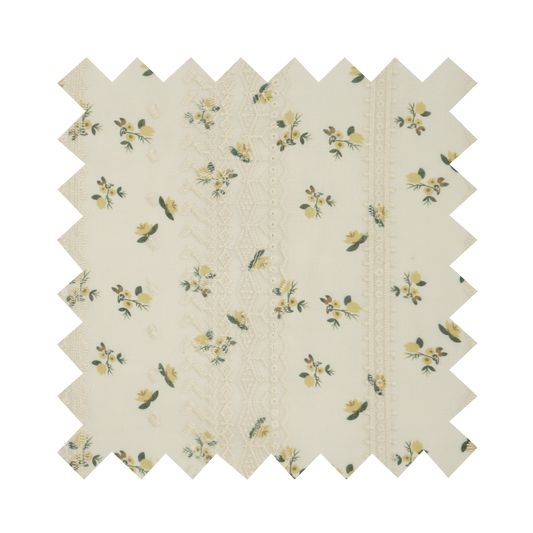 Fabric "April in Love" Yellow - By the Yard