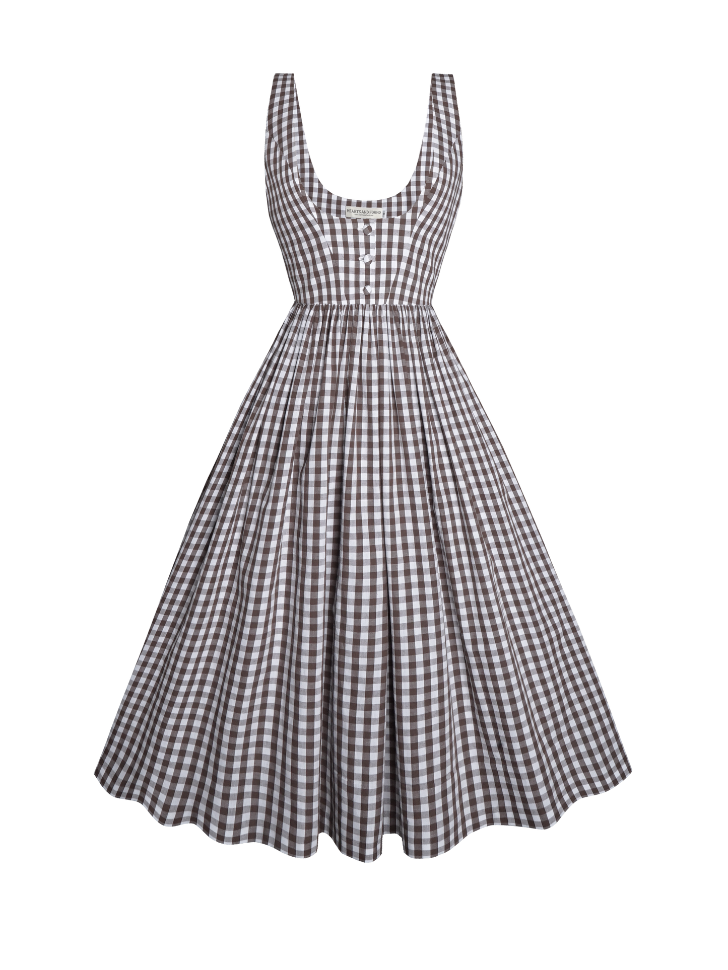 RTS - S - Aster Pinafore Brown Gingham - Medium Checks
