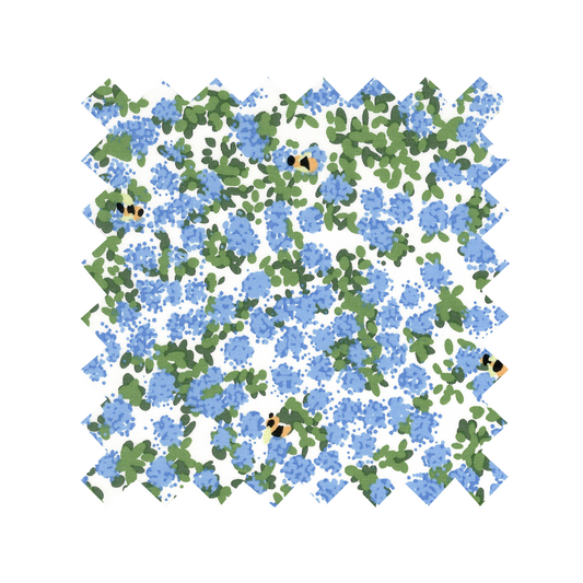 RTS - XS - Mitzi Dress "Beeloved Blooms" Blue