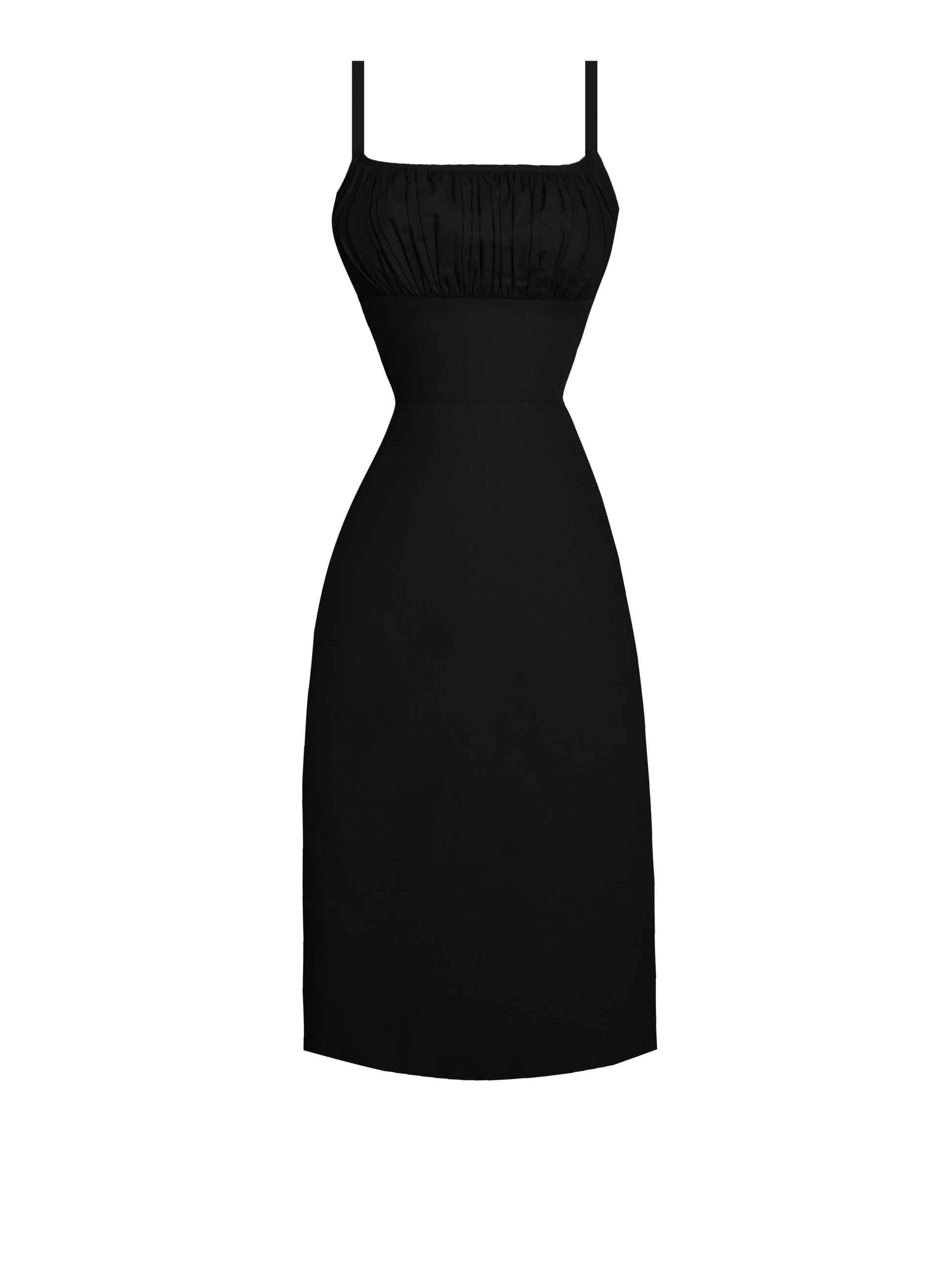 MTO - Bettie Dress Raven Black Cotton