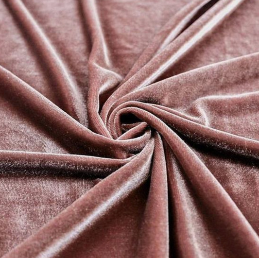 Fabric Blush Pink Velvet - By the Yard