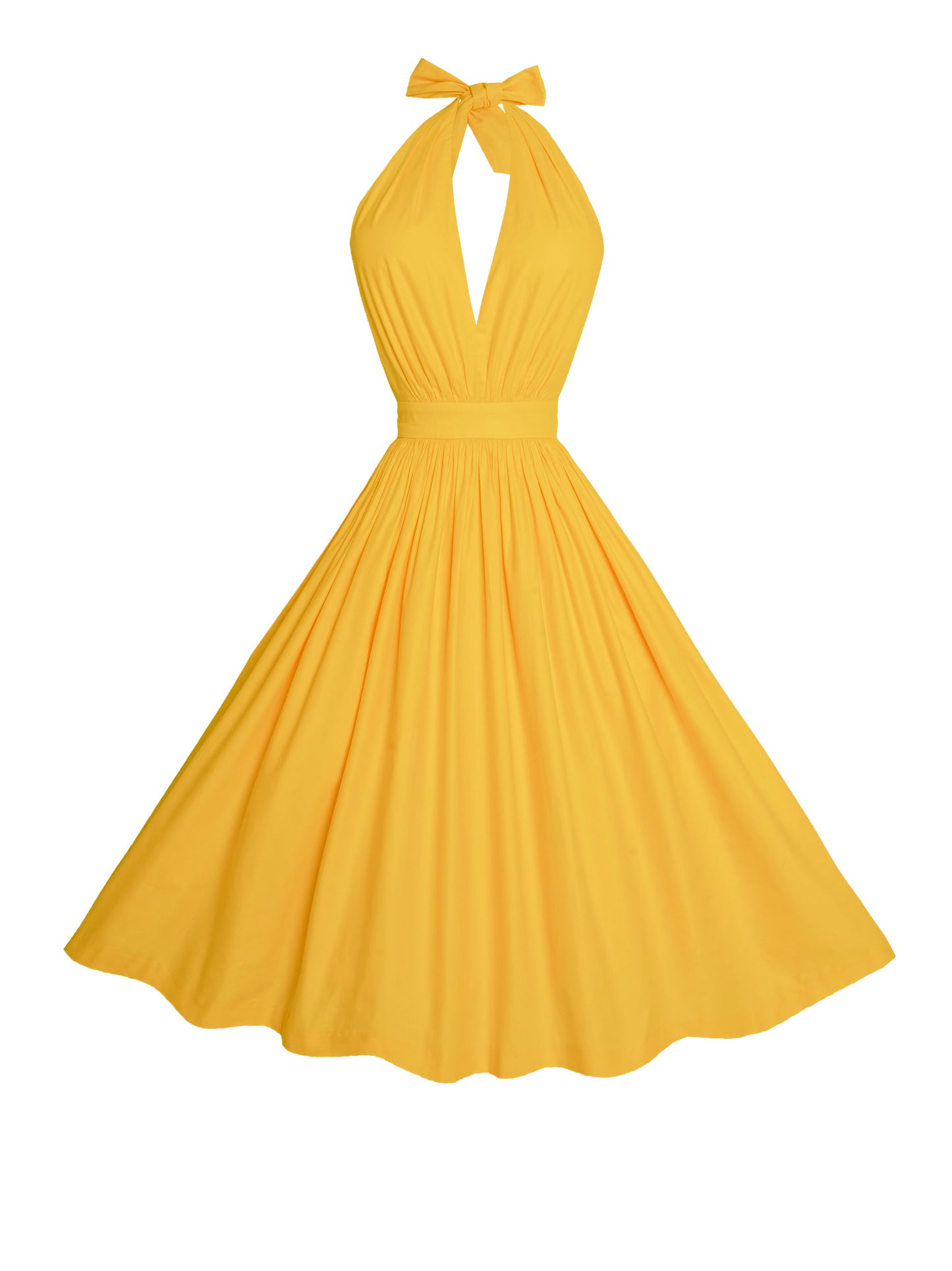 MTO - Charlotte Dress in Golden Yellow Cotton