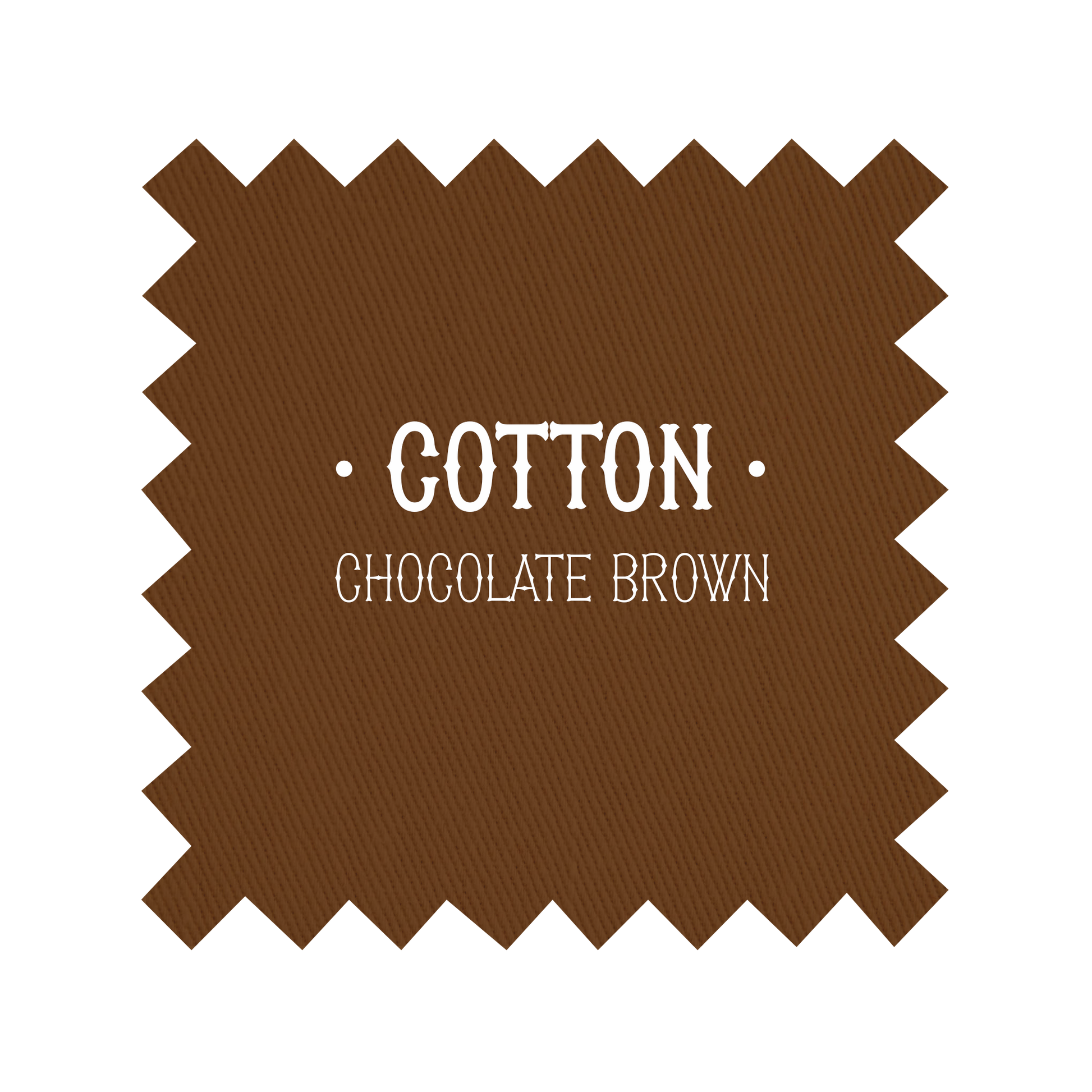 Fabric in Chocolate Brown Cotton - By the Yard