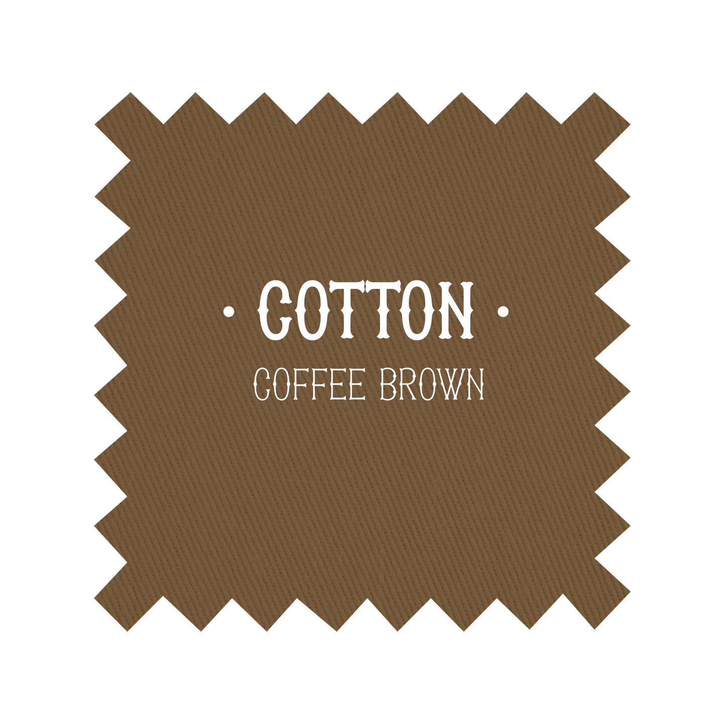 Fabric in Coffee Brown Cotton - By the Yard