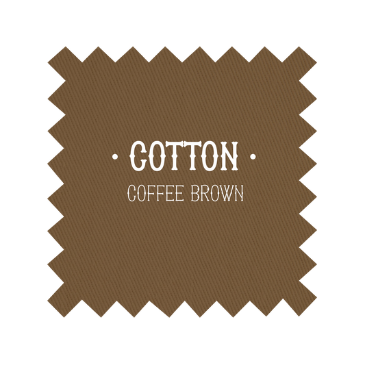 Fabric in Coffee Brown Cotton - By the Yard