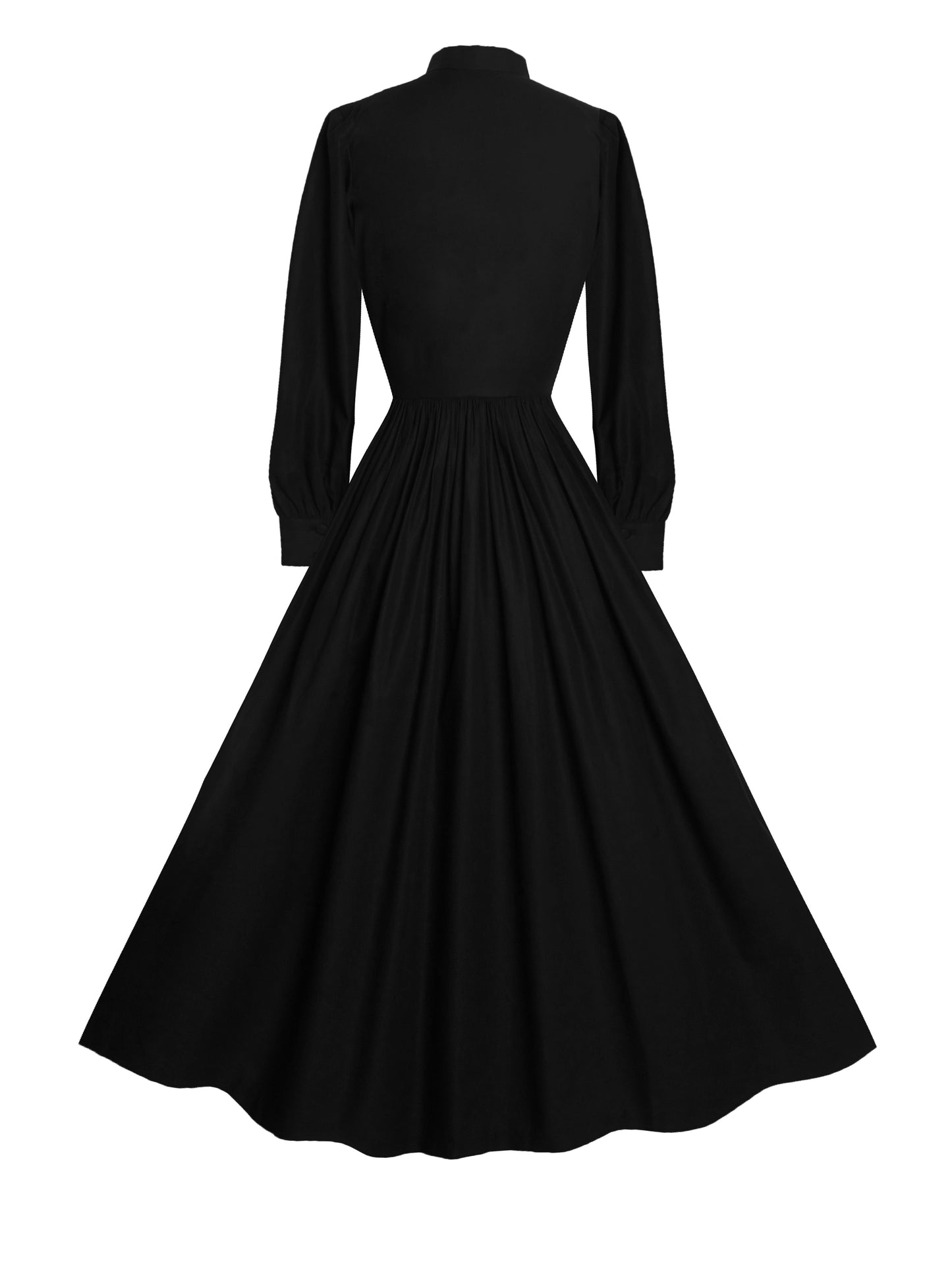 RTS - Size S - Eileen Dress in Raven Black Cotton