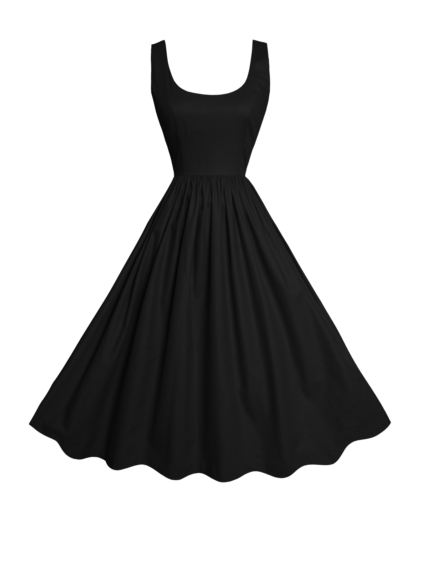 RTS - Size S - Emily Dress in Raven Black Cotton