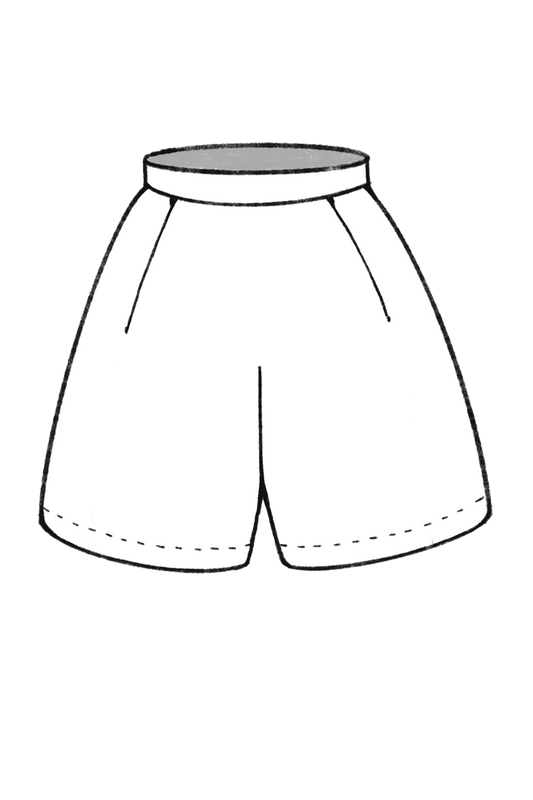 RTS - S - Frankie Shorts Parchment Ivory Linen