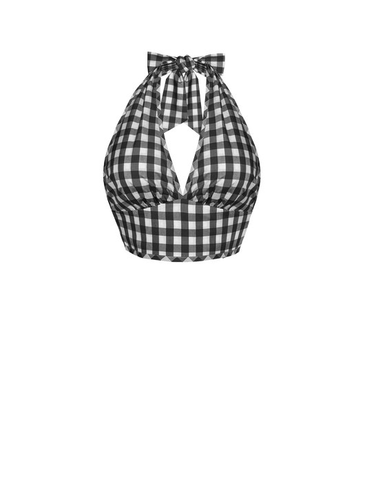 MTO - Ginger Top Black Gingham - Large Checks