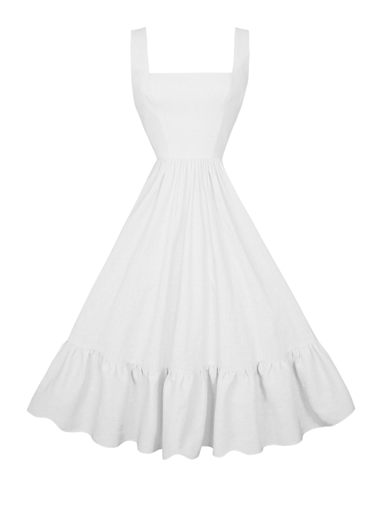 RTS - S - Henrietta Dress White Cotton