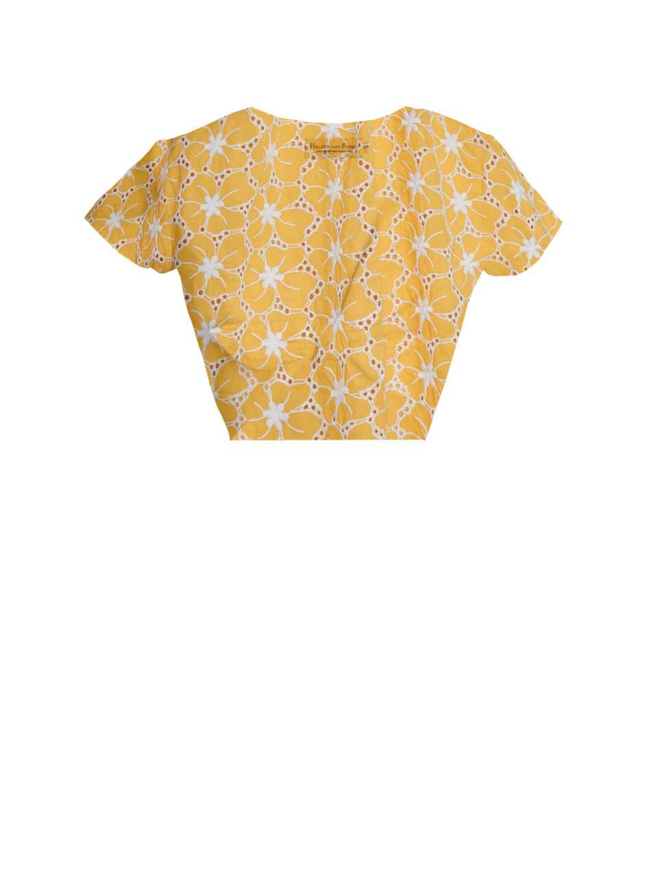 RTS - S - Joan Top Yellow "Floral Jubilee"